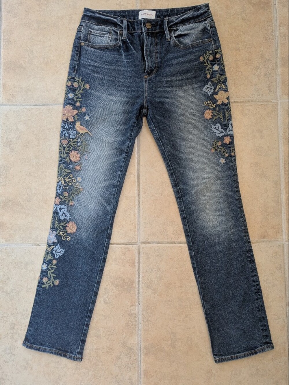 Driftwood Sundance Audrey Bird Vale Blue Jeans, Waist 27, Inseam 29, Excellent